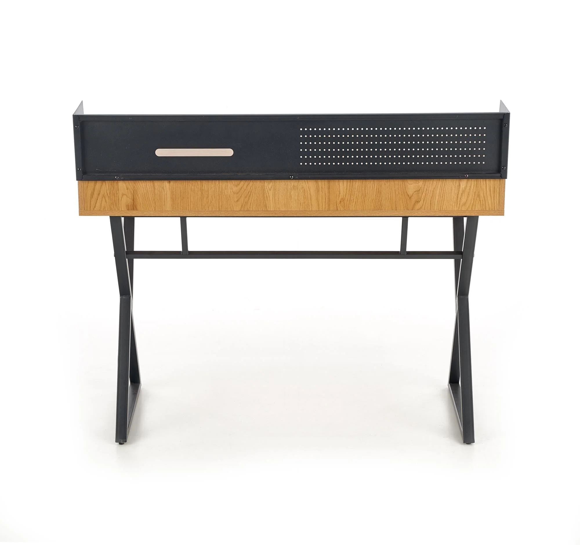 Birou B43, stejar/negru, 110x51x90 cm - Image 6