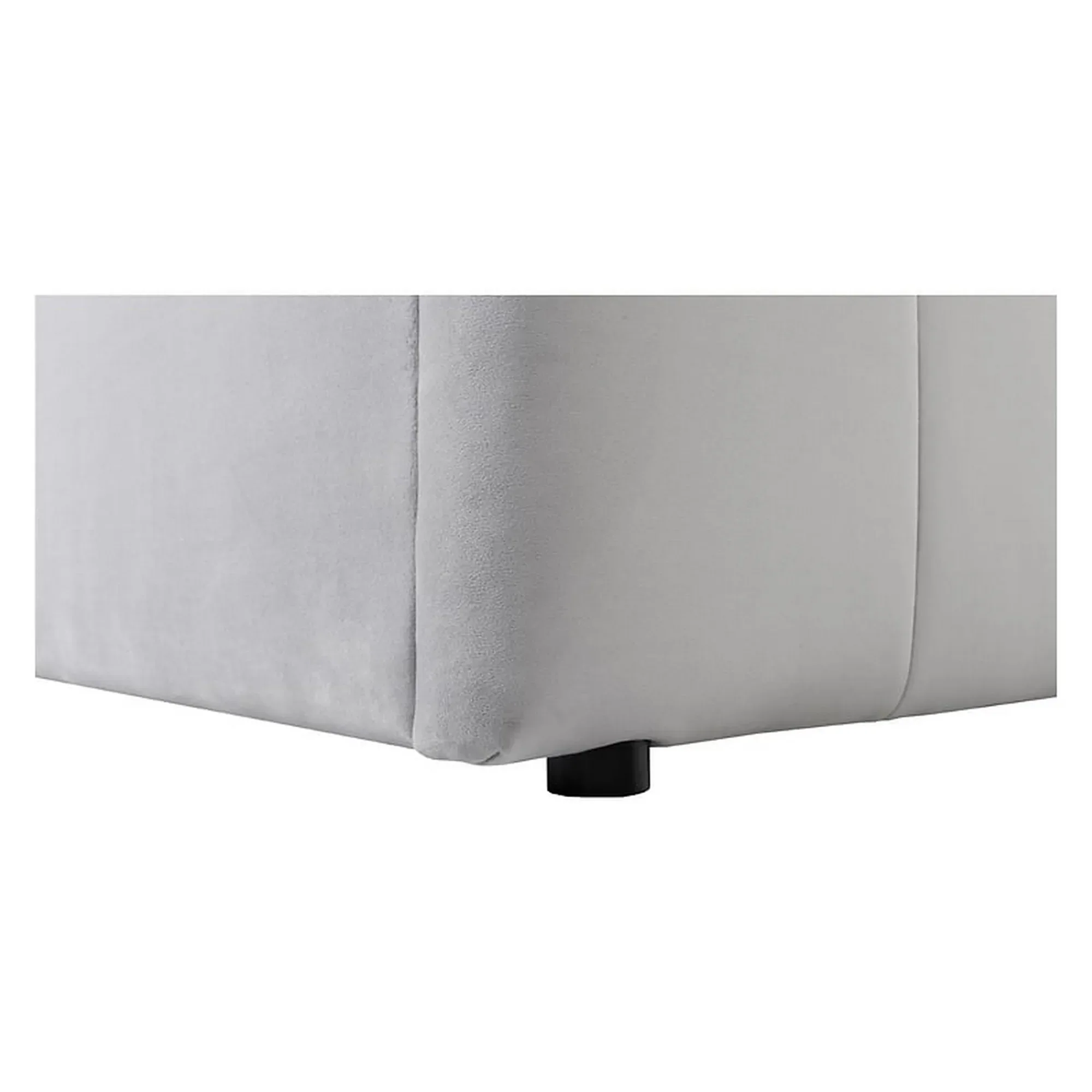 Cadru pat LONES 160x200, stofa catifelata gri deschis - Bluvel 03 - Image 6