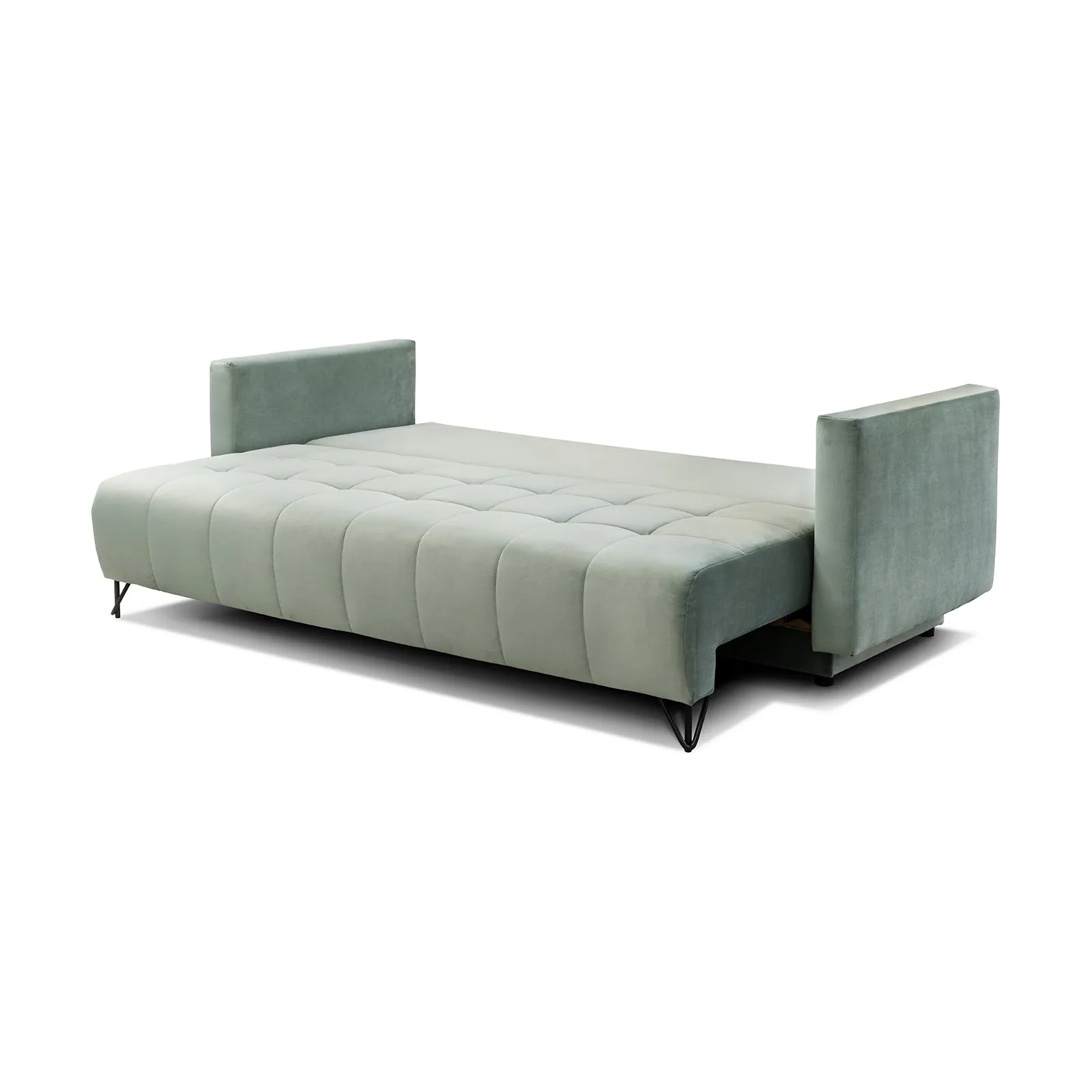 Canapea extensibila Aldo 3L, stofa catifelata gri - Monolith 84, 227x106x92 cm - Image 4