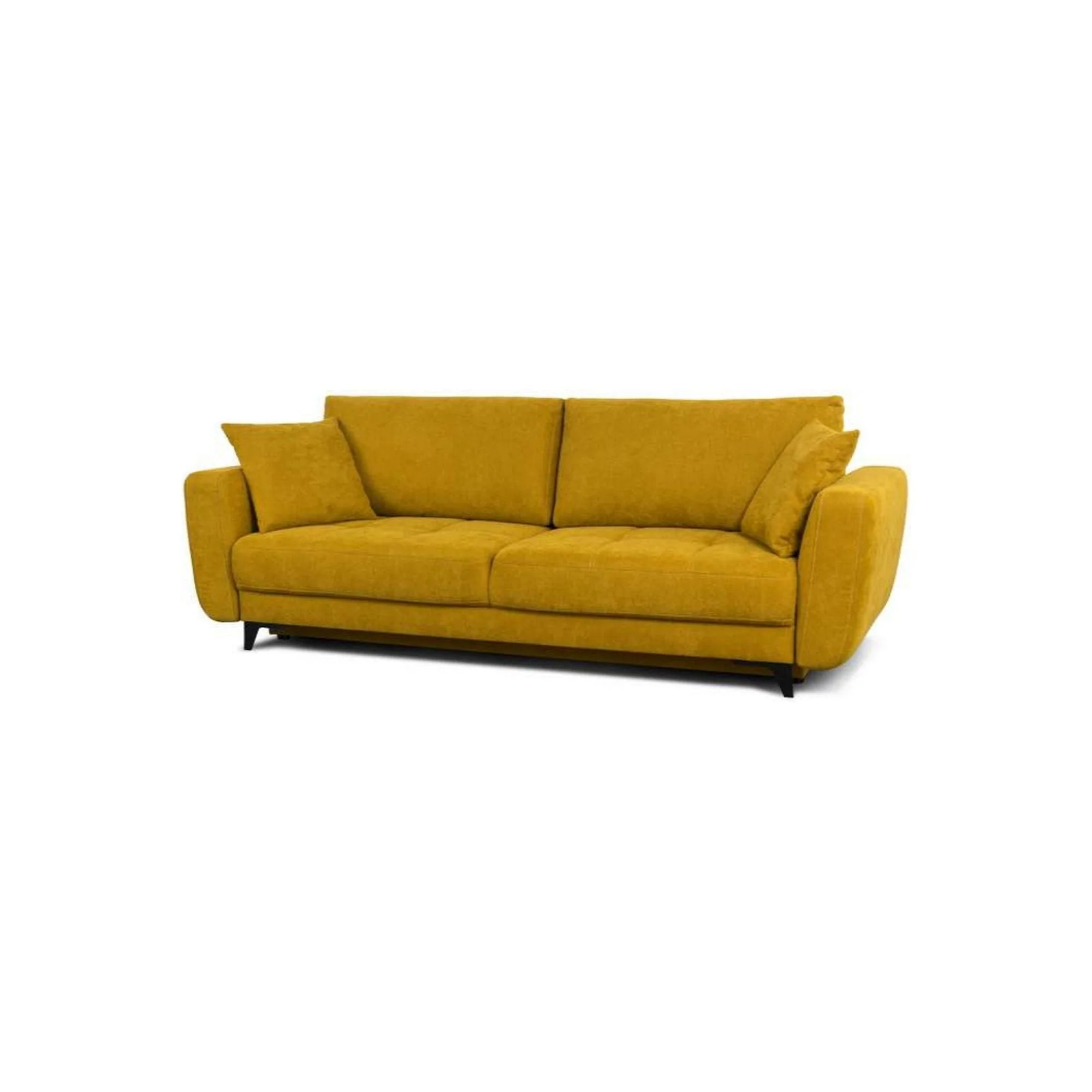 Canapea extensibila KARISA, stofa catifelata gri Monolith 85, lada depozitare, 3 locuri, 246x111x93 cm - Image 3