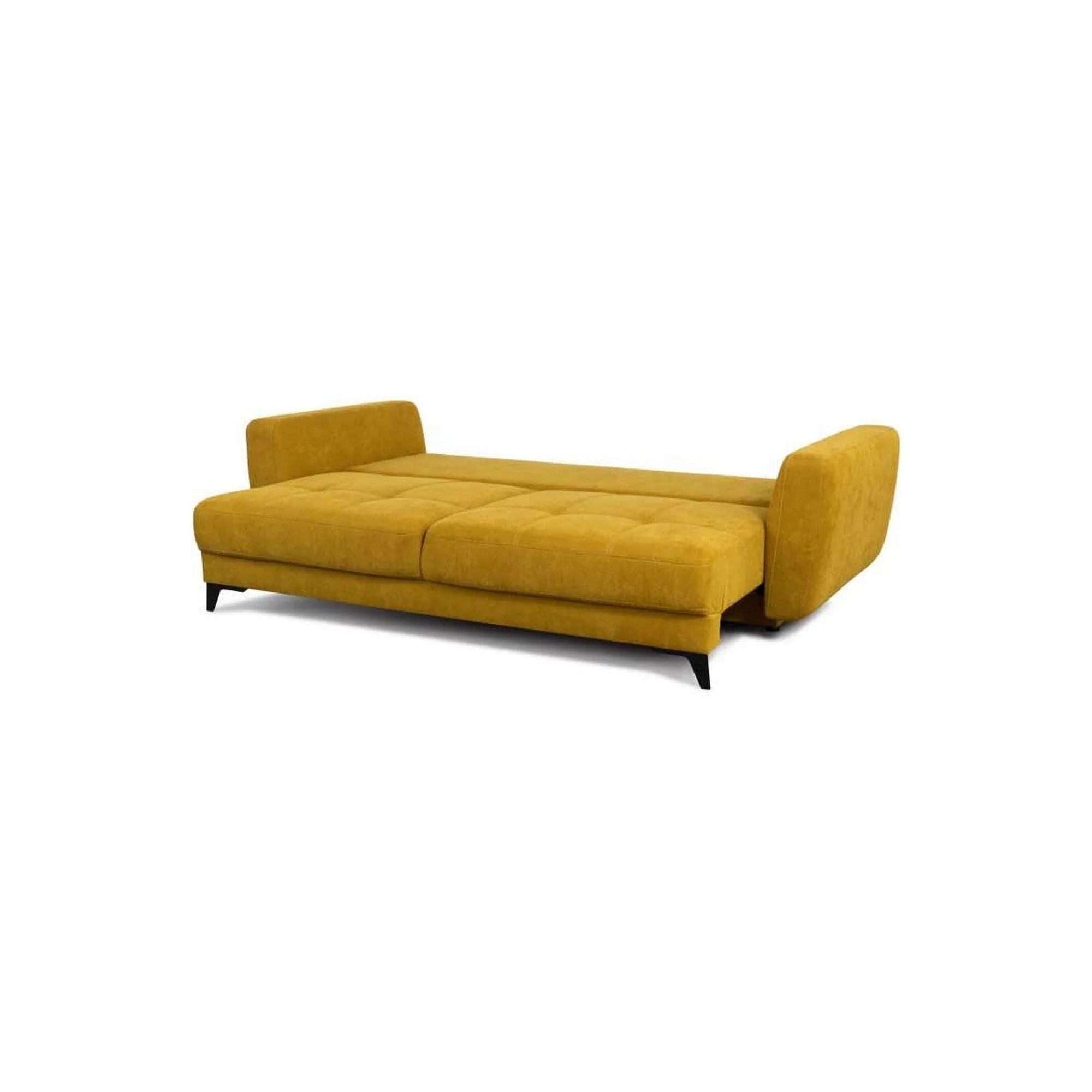 Canapea extensibila KARISA, stofa catifelata gri Monolith 85, lada depozitare, 3 locuri, 246x111x93 cm - Image 4