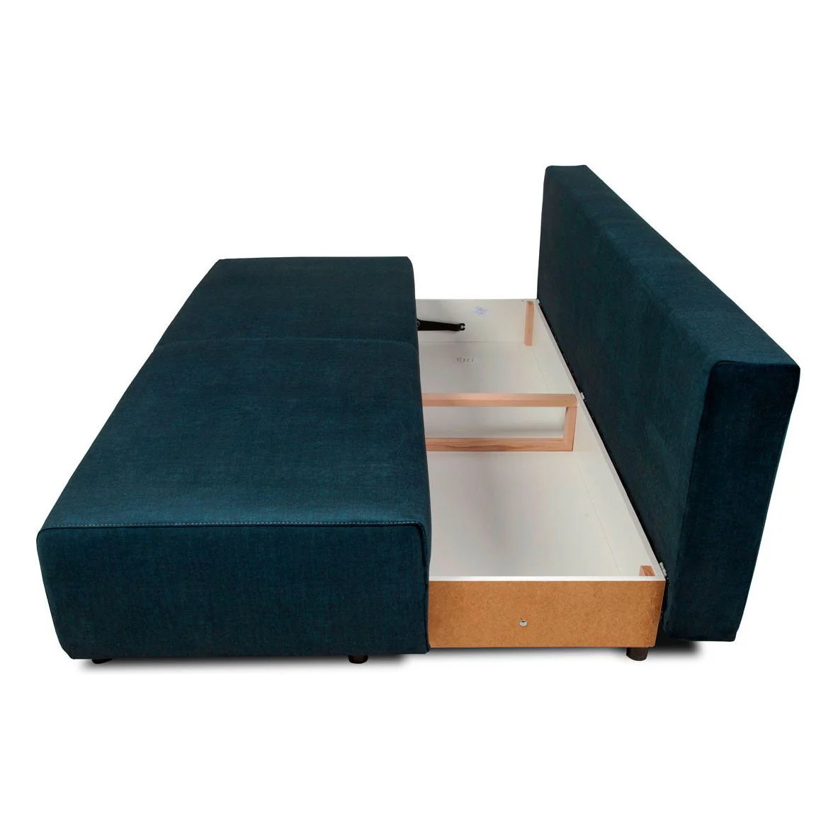 Canapea extensibila NOLA, stofa catifelata galben mustar - Monolith 48, cu lada depozitare, 200x100x90 cm - Image 3