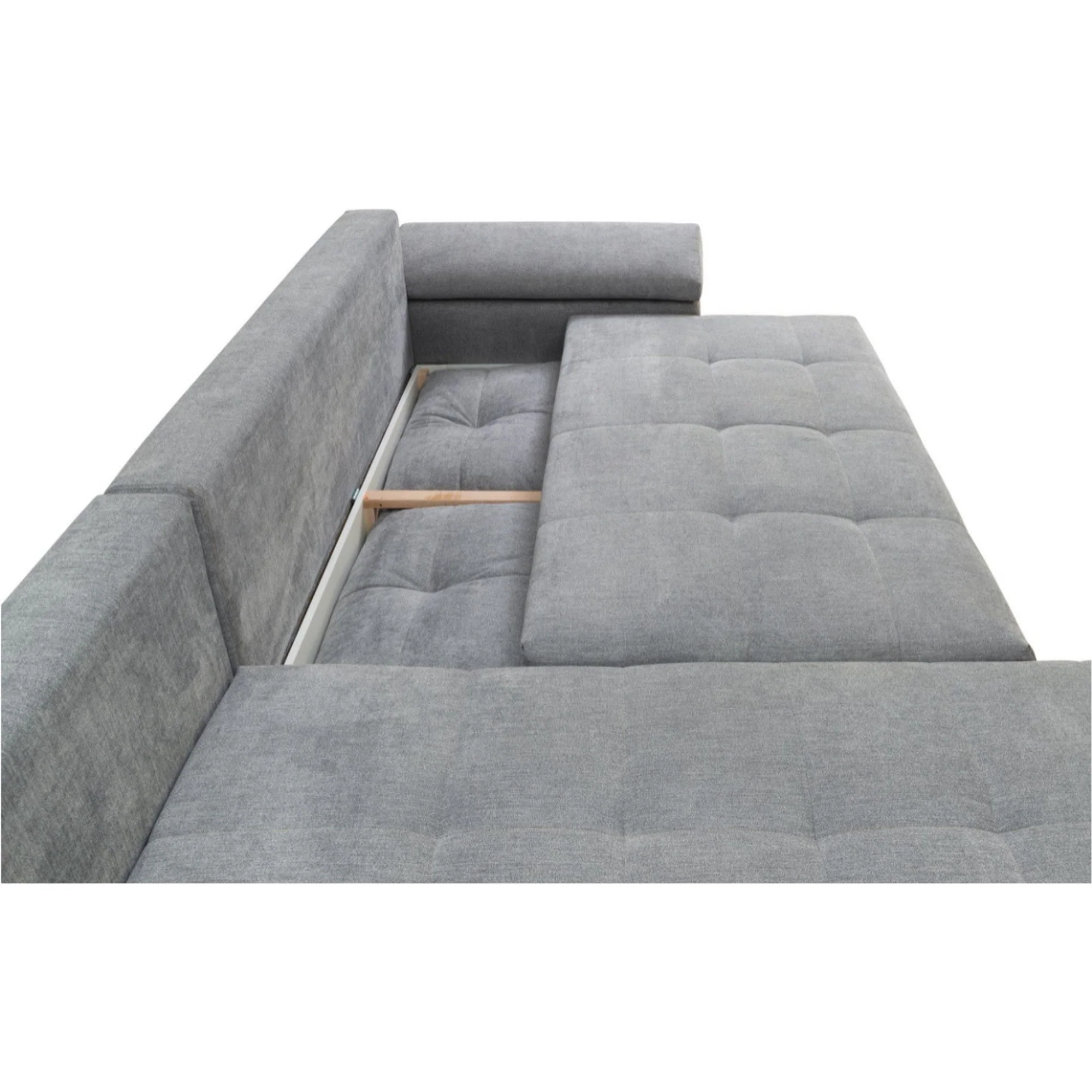 Coltar extensibil EVEREST, personalizabil, lada depozitare, 3 perne decorative, 308x213x90 cm - Image 4