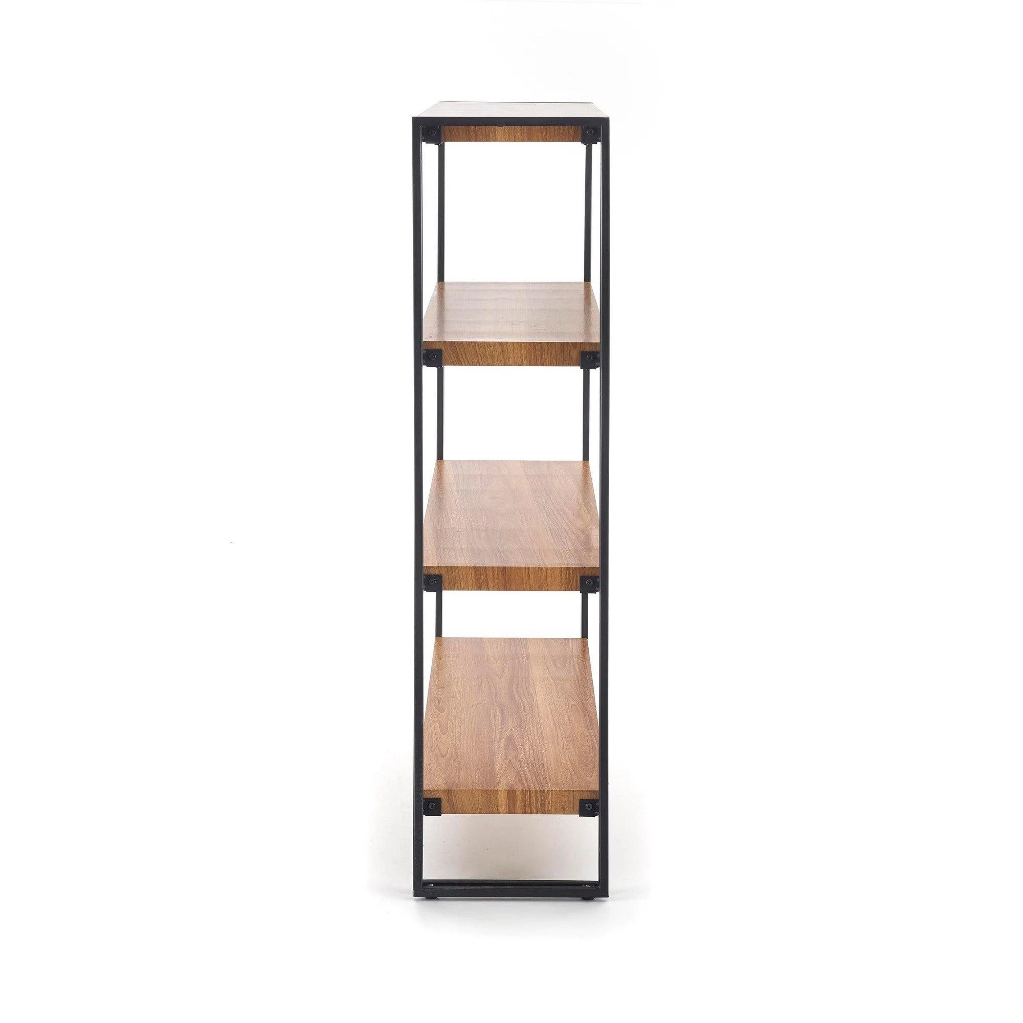 Etajera Bolivar, MDF stejar/negru, 100X30X120 cm - Image 5