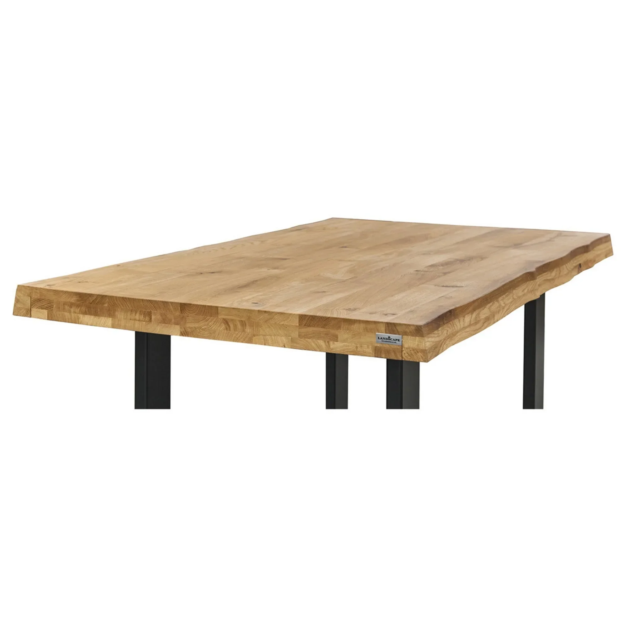 Masa COUNTRY, stejar/negru, lemn/metal, 140x80x96 cm - Image 3