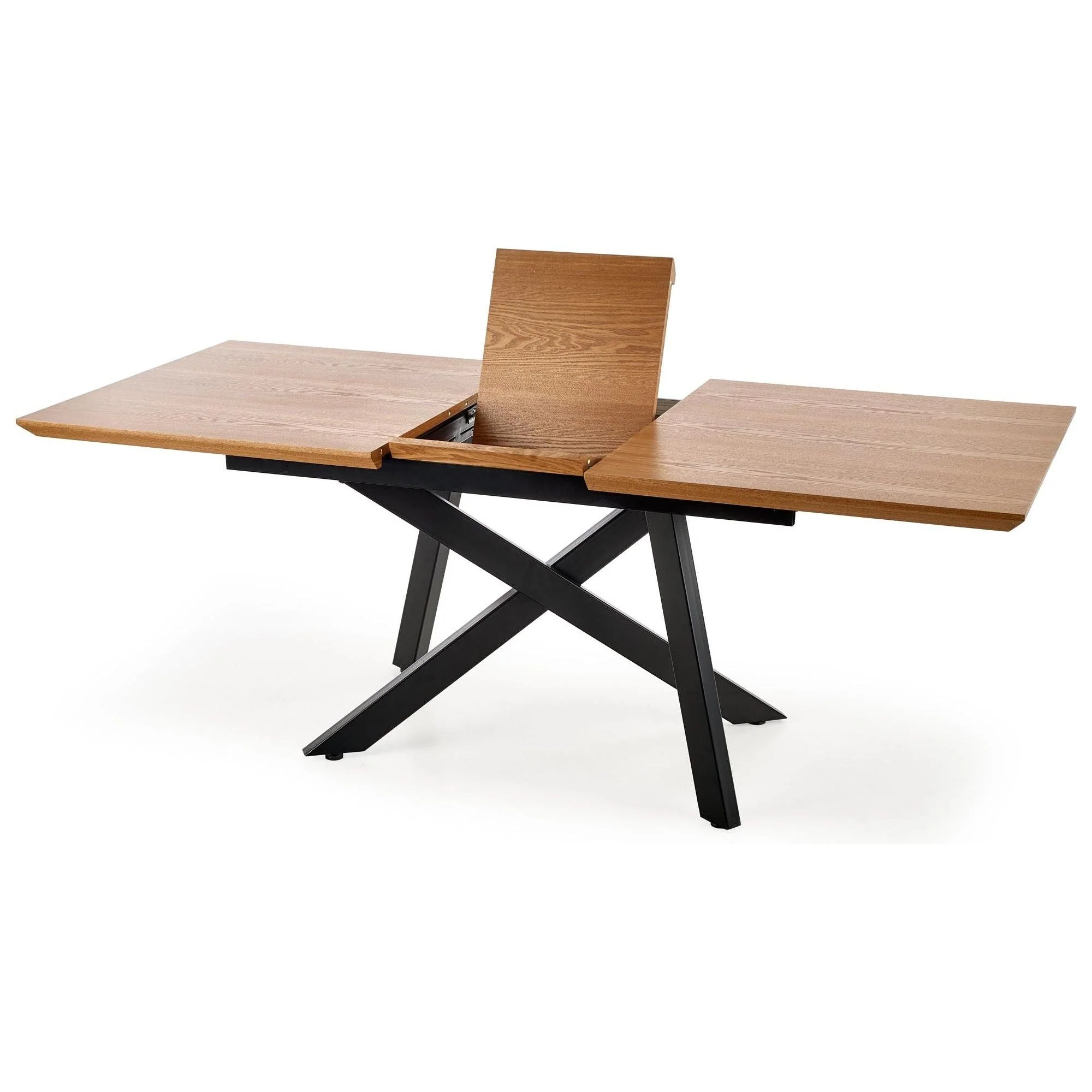 Masa extensibila Capital, stejar auriu, negru, 180/240x90x76 cm - Image 3