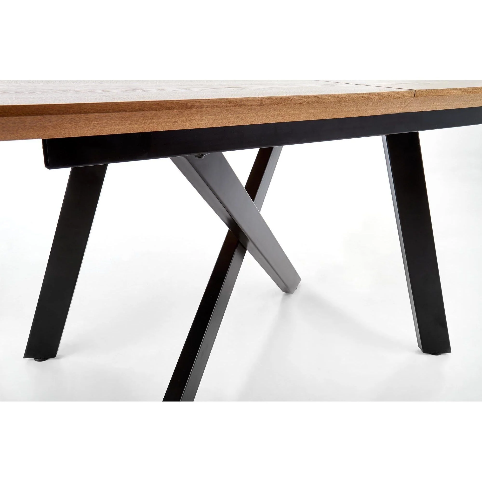 Masa extensibila Capital, stejar auriu, negru, 180/240x90x76 cm - Image 5