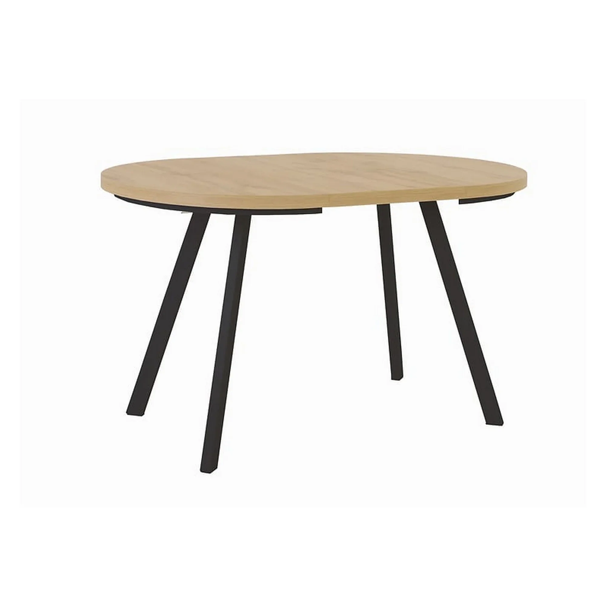 Masa extensibila PARES, stejar artisan/negru, PAL laminat/metal, 90/180x90x76 cm - Image 3