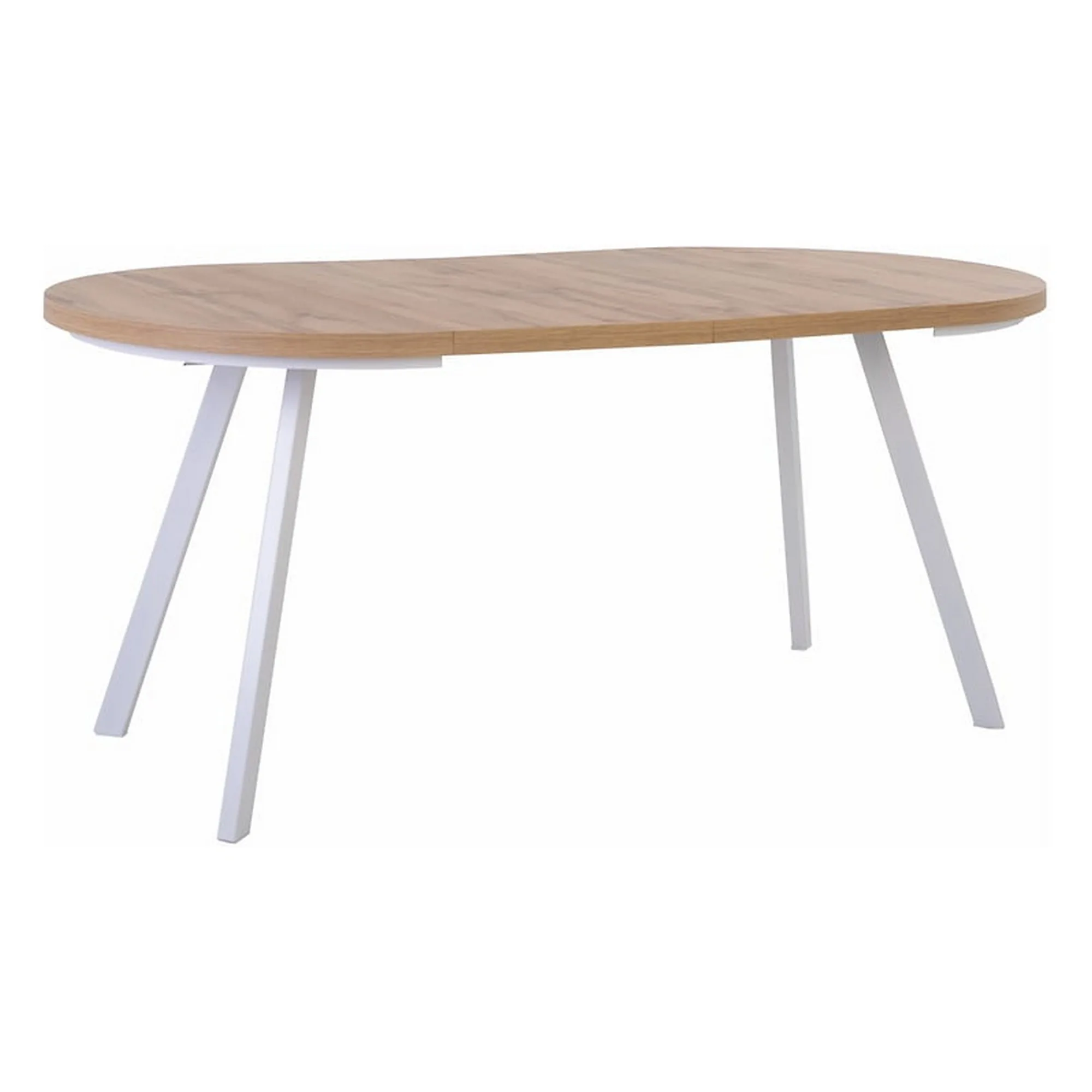 Masa extensibila PARES, stejar wotan/alb, PAL laminat/lemn, 90/180x90x76 cm - Image 3