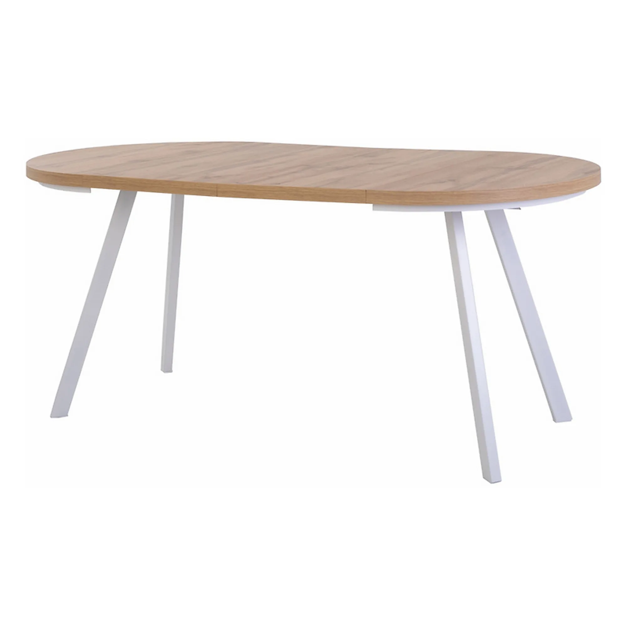 Masa extensibila PARES, stejar wotan/alb, PAL laminat/lemn, 90/180x90x76 cm - Image 4