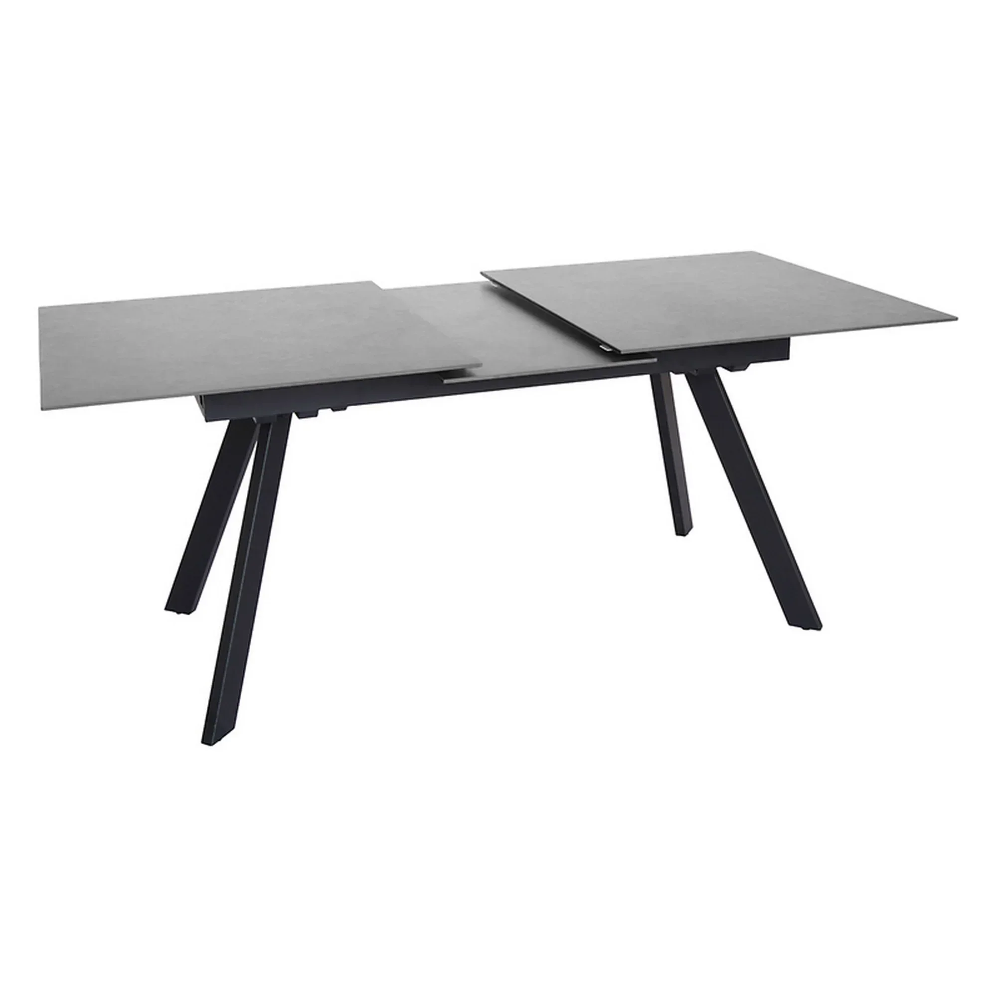 Masa extensibila PLANET, gri antracit/negru, ceramica/PAL, 160/200x90x76 cm - Image 3