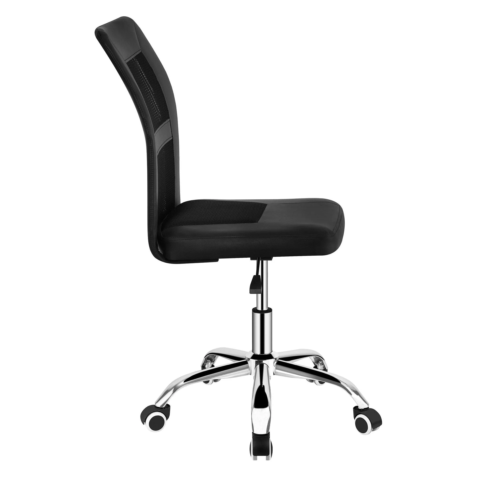 Scaun birou IDOR 2 NEW, negru/crom, plasa/piele ecologica, 45x59x90/100 cm - Image 3