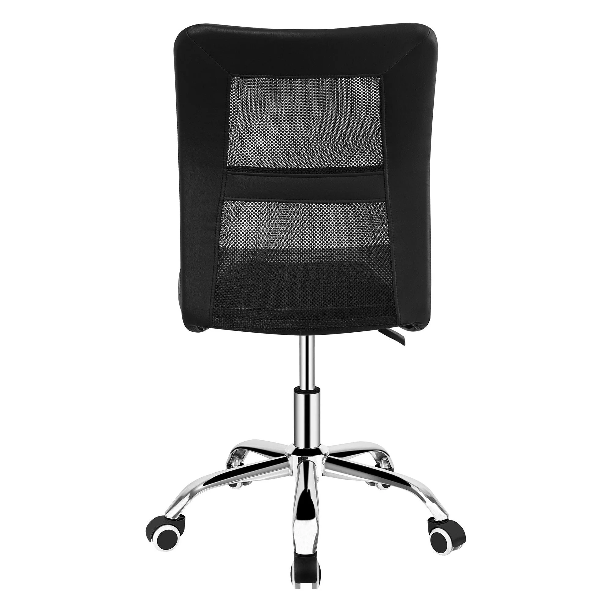 Scaun birou IDOR 2 NEW, negru/crom, plasa/piele ecologica, 45x59x90/100 cm - Image 5