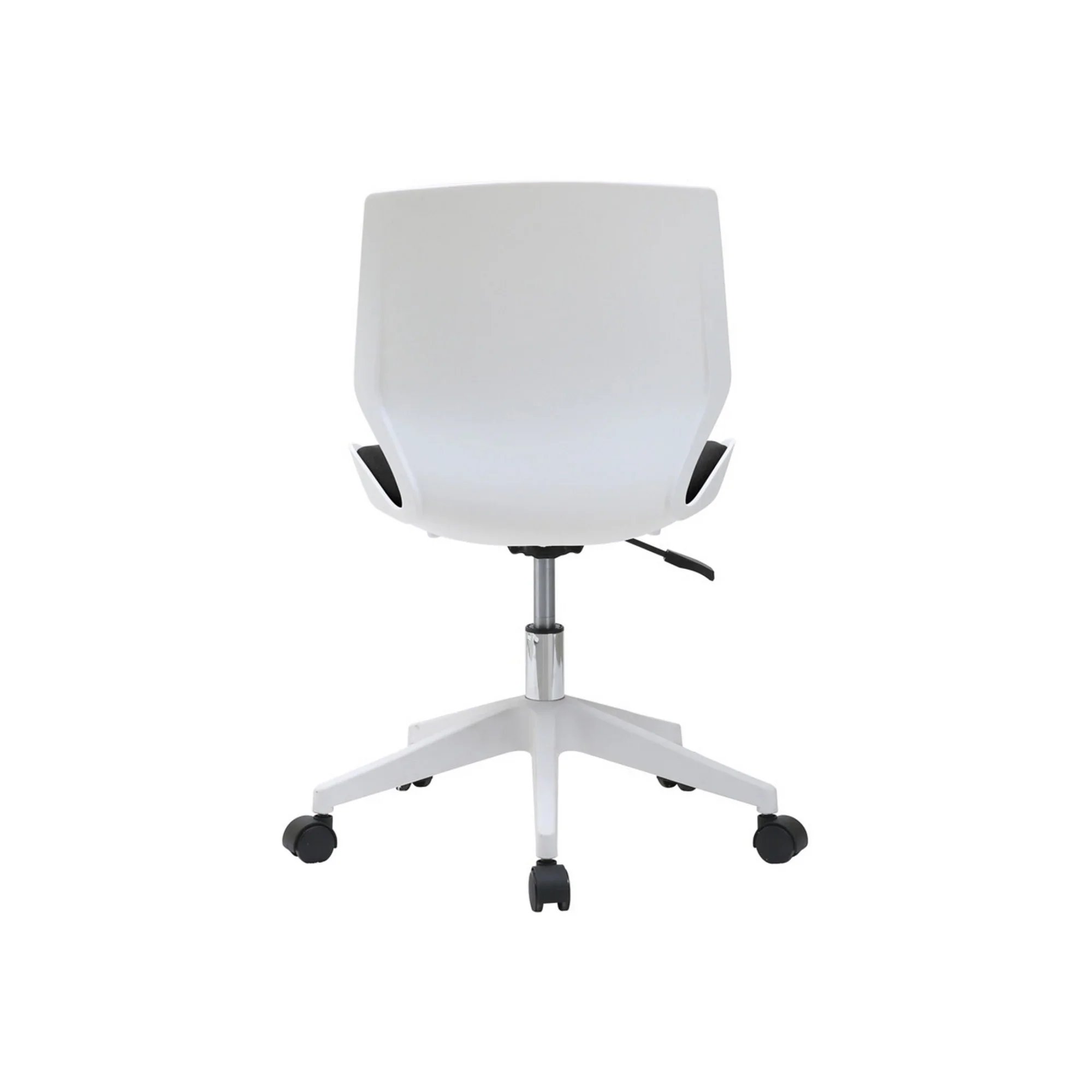 Scaun birou KILI, alb/negru, stofa/plastic, 53x49x82/92 cm - Image 4