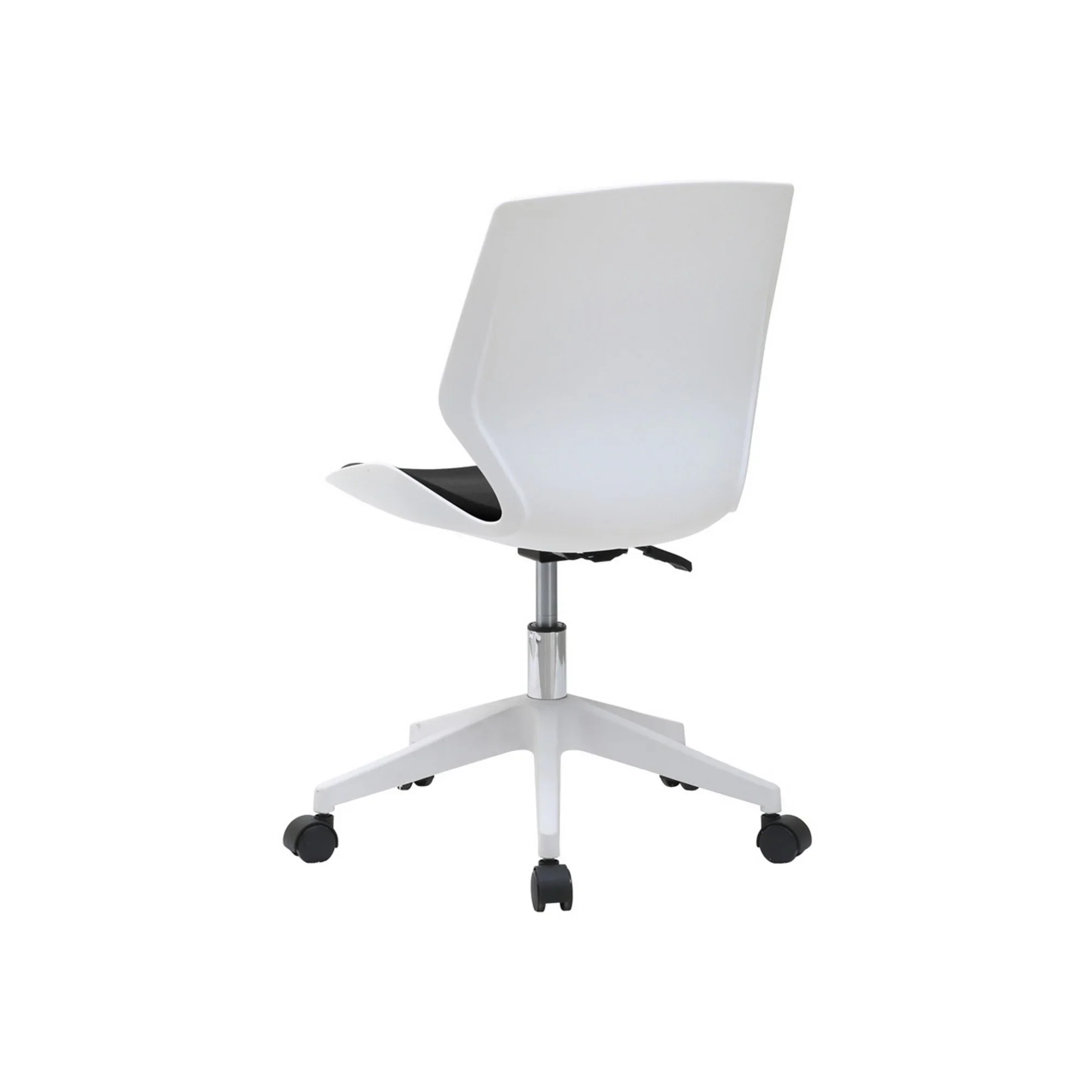 Scaun birou KILI, alb/negru, stofa/plastic, 53x49x82/92 cm - Image 5