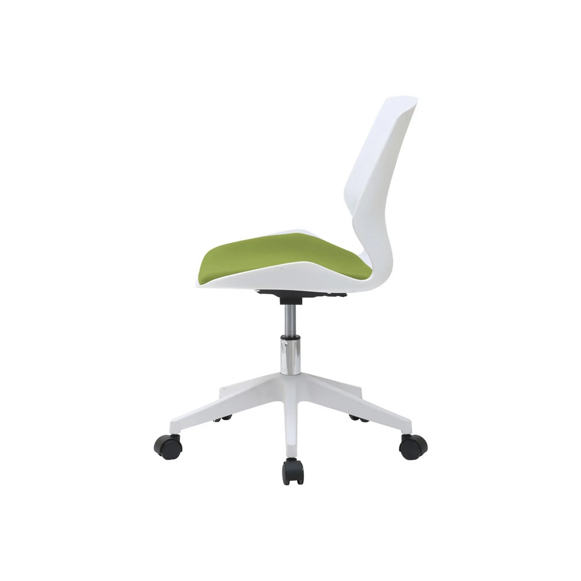 Scaun birou KILI, alb/verde, stofa/plastic, 53x49x82/92 cm - Image 3