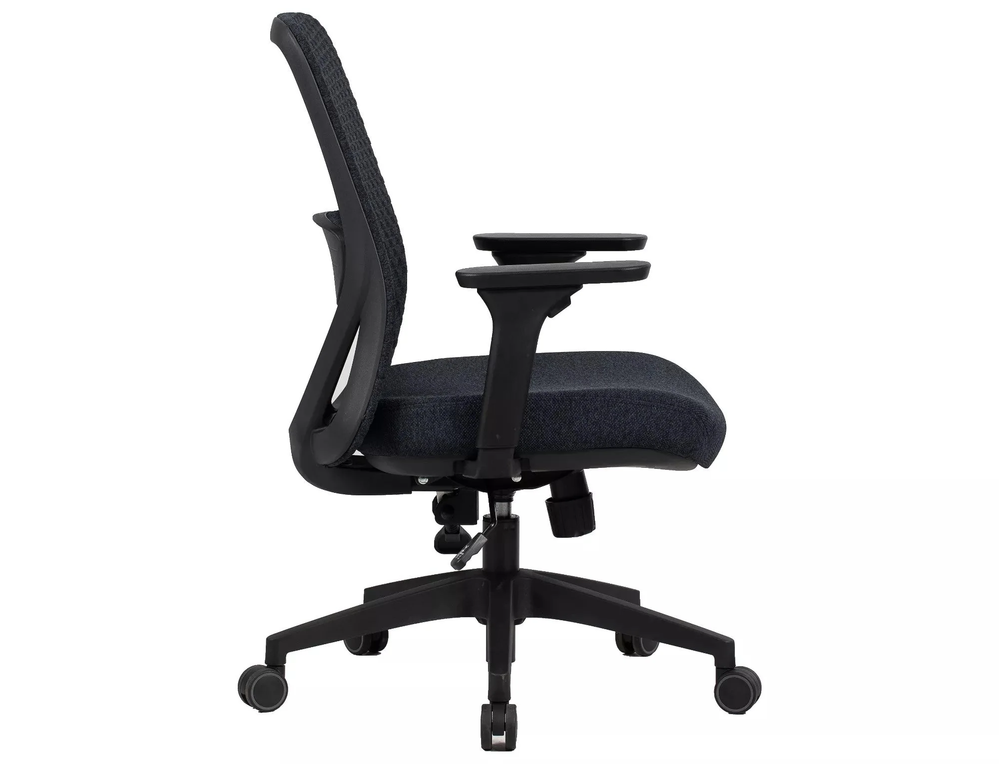 Scaun de birou Q-744, negru, stofa clasica/plasa, 62x50x91/101 cm - Image 3
