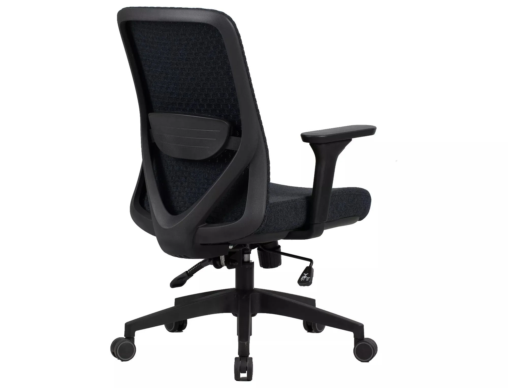 Scaun de birou Q-744, negru, stofa clasica/plasa, 62x50x91/101 cm - Image 4