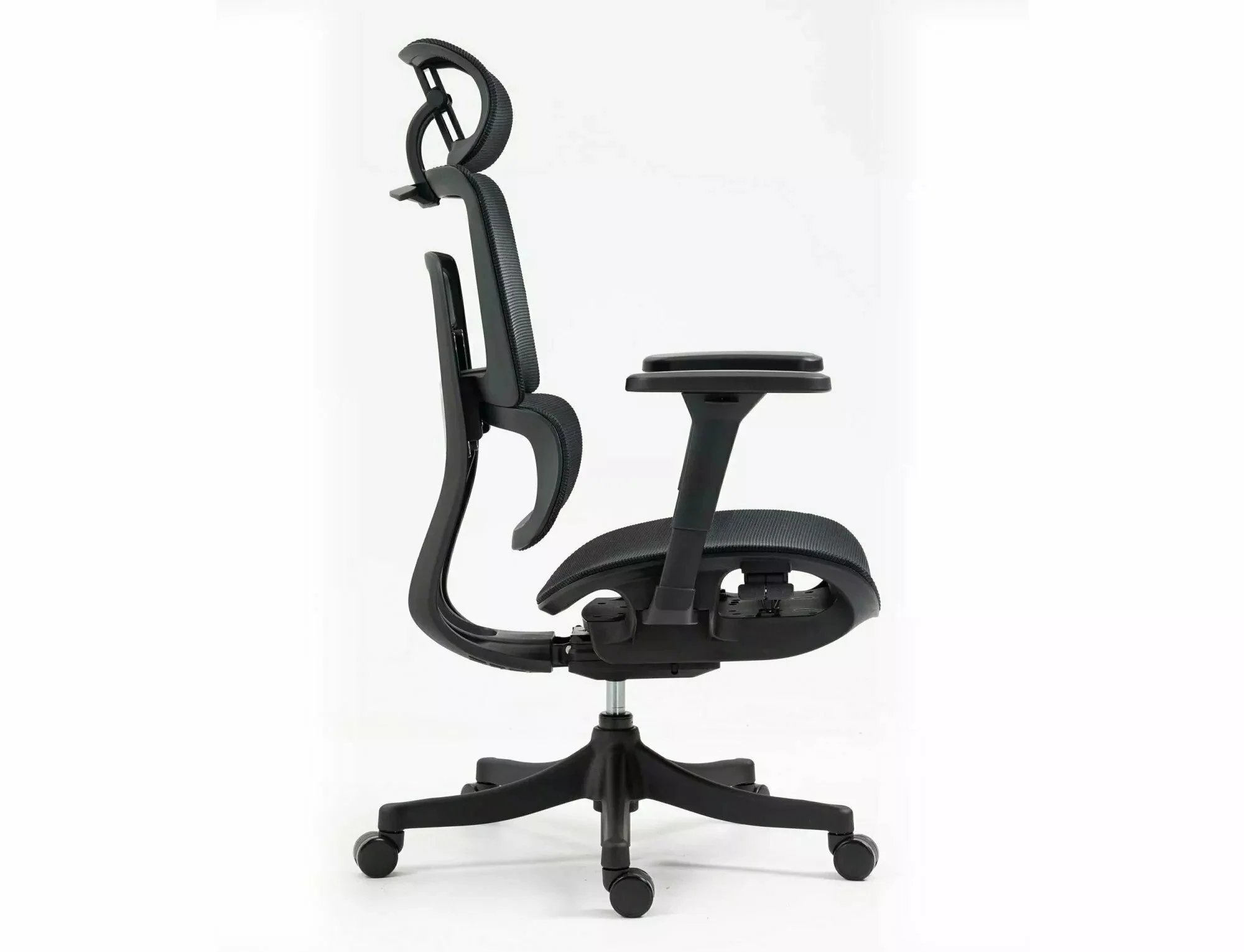 Scaun de birou WINNER, negru, plasa, 64x51x114 cm - Image 5