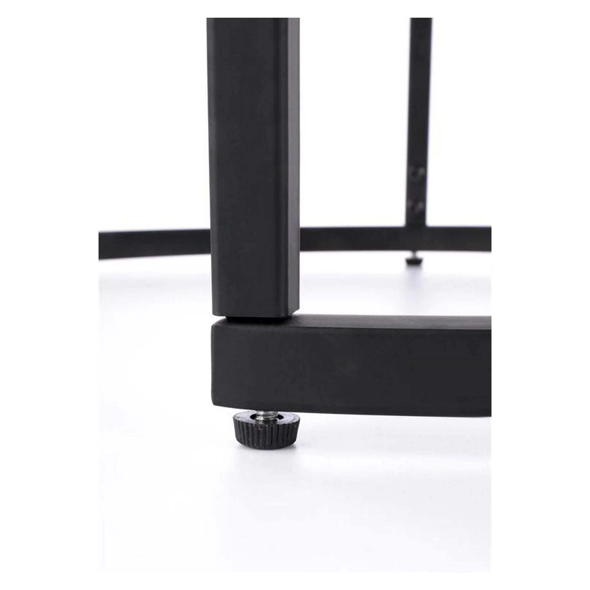 Set 2 masute de cafea OREO, nuc/negru furniruit, 53x45 cm si 43x35 cm - Image 10
